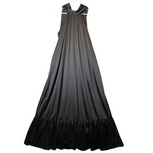 Belle Badgley Mischka‎ Gemma Halter Neck Sleeveless Tie Waist Tiered Gown Size 4